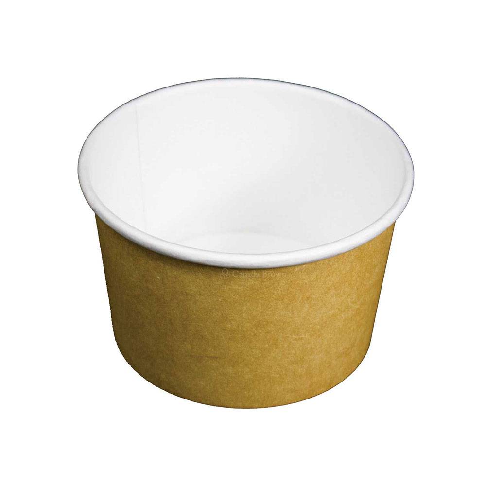 12oz PLA Kraft Compostable Soup Container (500/CS)