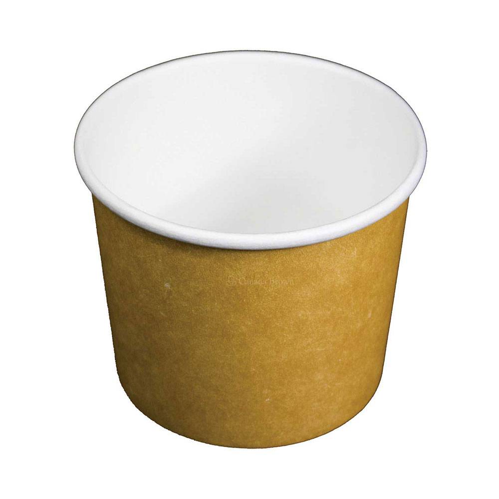 16oz PLA Kraft Compostable Soup Container (500/CS)