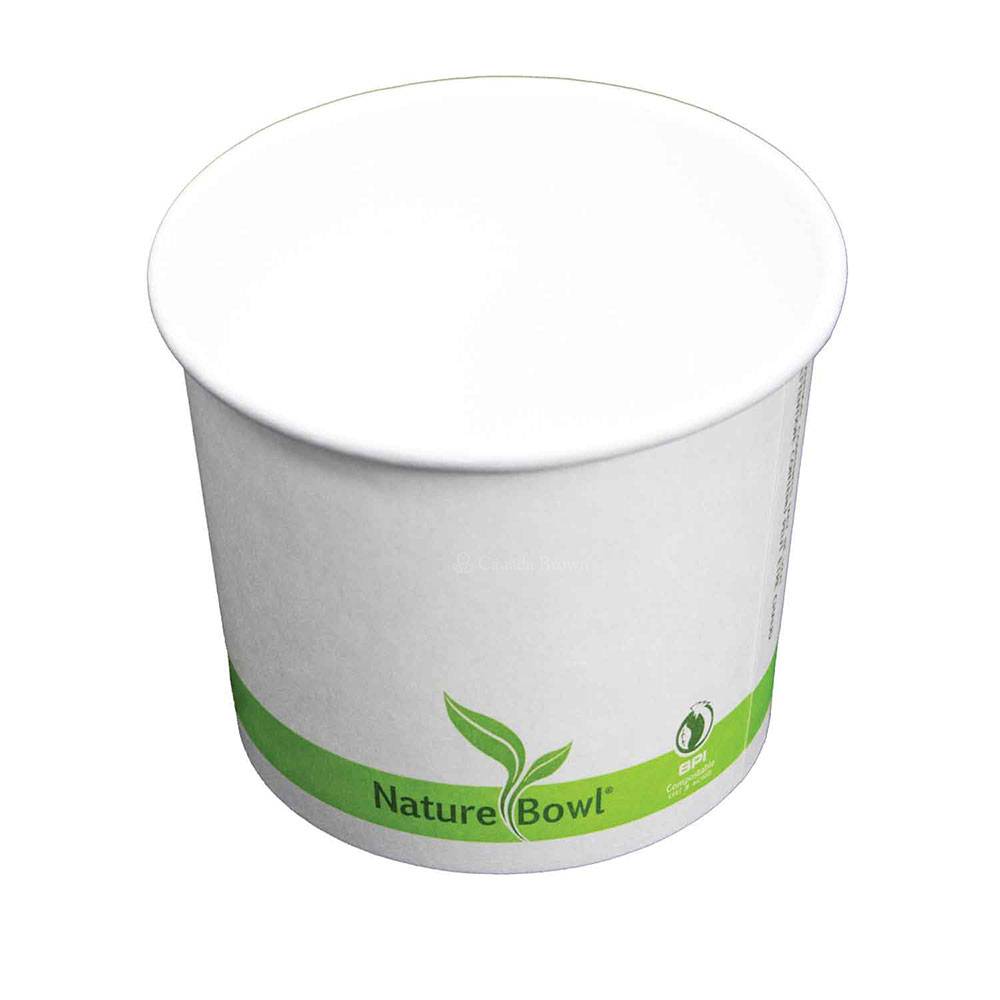 16oz Custom Printed PLA Compostable Soup Container (500/CS)