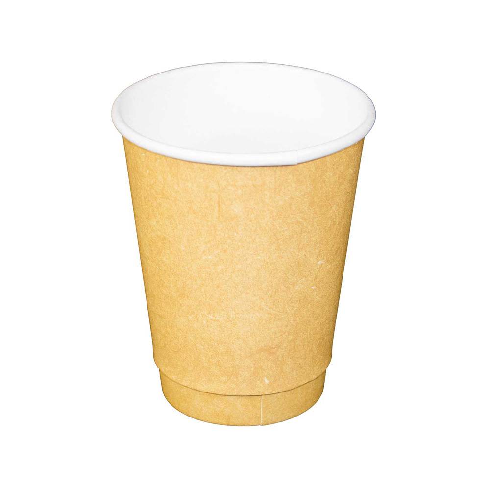 12oz Kraft Double Wall Paper Hot Cup (500/CS)