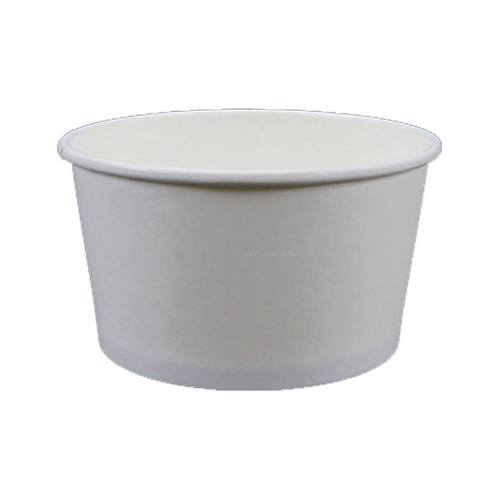 12oz Plain White Paper Food Container (500/CS)