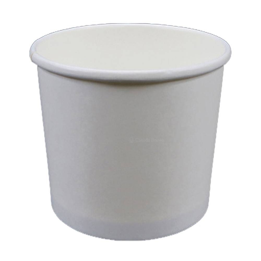 24oz Plain White Paper Food Container (500/CS)