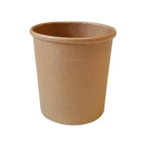 32oz Custom Printed Kraft Paper Soup Container (500/Case)