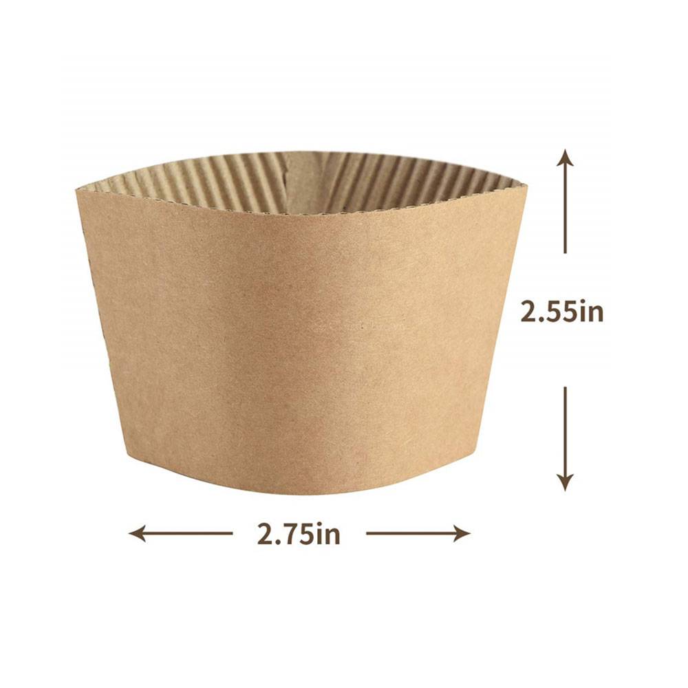 10-24oz Corrugated Kraft Hot Cup Sleeves (1000/CS)