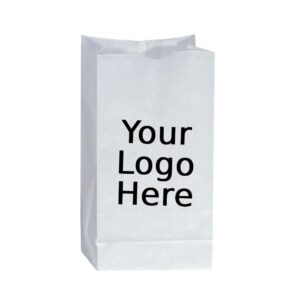 25LB Grocery 8.25" x 5.188" x 18" Custom Printed  White SOS Paper Bags (500/CS)