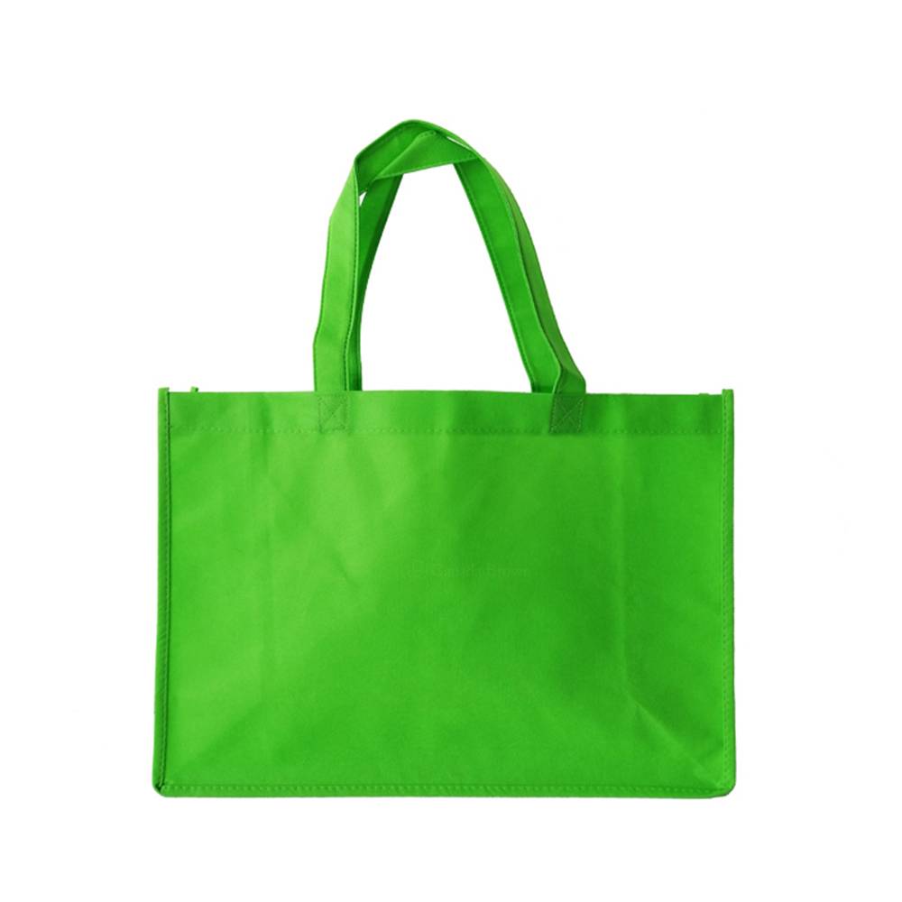 16 x 6 x 12 Custom Printed Green Non Woven Loop Handle Bags (25/Case)