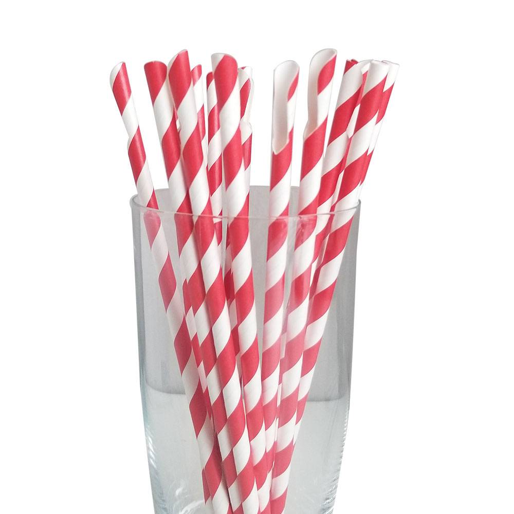 Jumbo Regular Red Spoon Straws