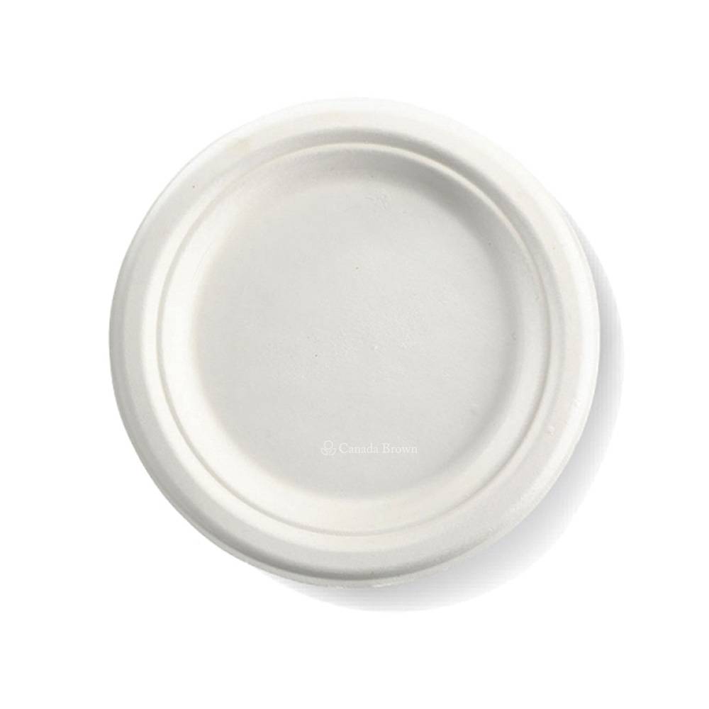 6'' Sugarcane Fibre Plate (White) (100% Compostable & Recyclable) (1000/Case)