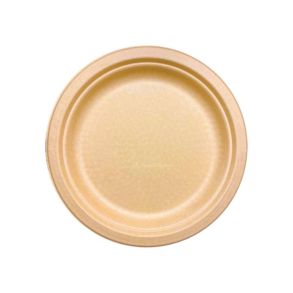 7" Sugar Cane Natural Kraft Plate (1000/CS)