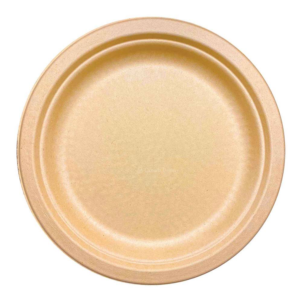 9.5" Sugar Cane Natural Kraft Plate (500/CS)