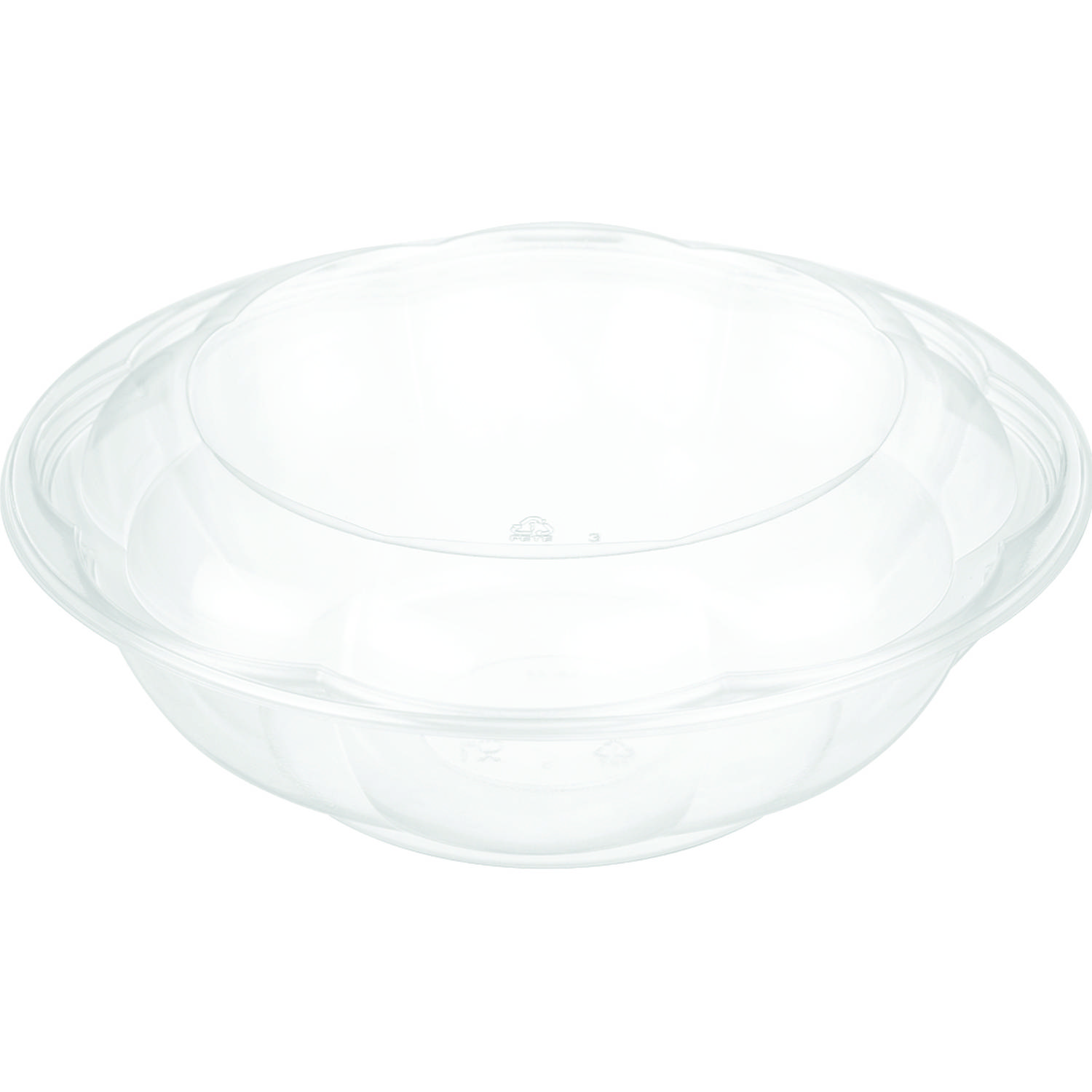 64oz PET Rose Salad Bowl ( 10" ) Combo - Pack (100/CS)