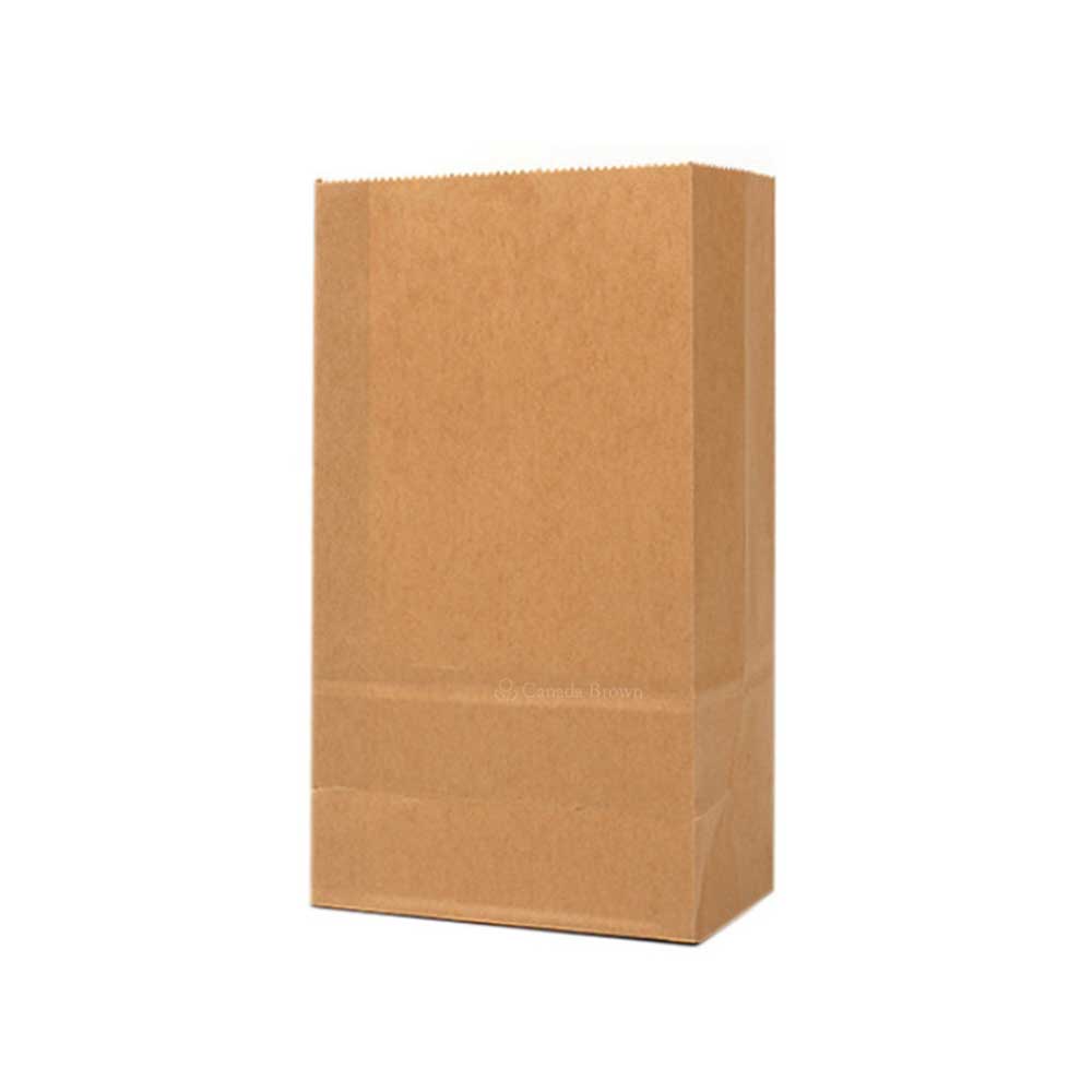 20LB Grocery 8.125" x 5.938" x 14.375" Kraft SOS Paper Bags 170449 (500/CS)