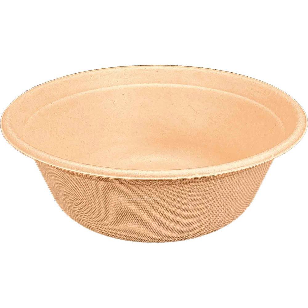 48oz Bagasse Natural Fibre Salad Bowl 100% Compostable (400/CS)