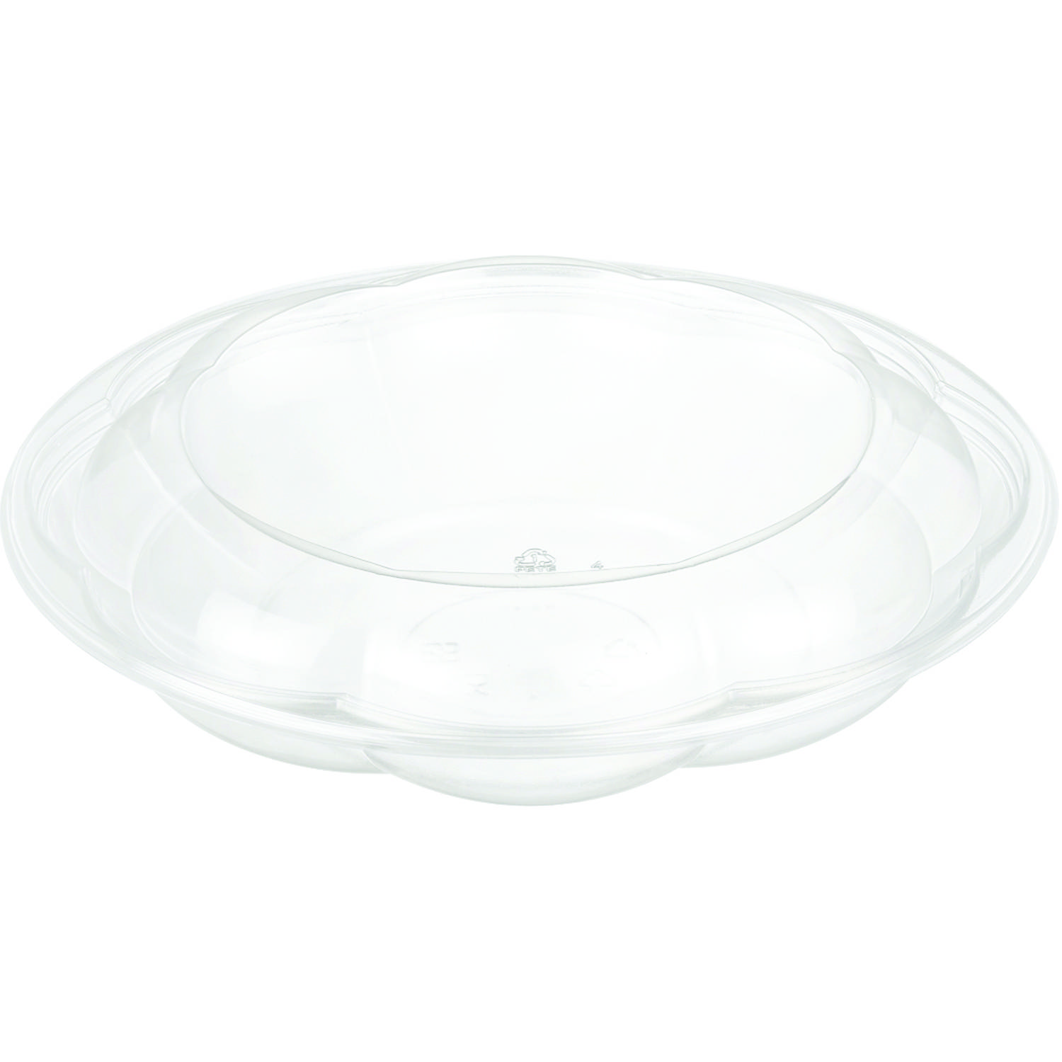 40oz PET Rose Salad Bowl ( 10" ) Combo - Pack (100/CS)