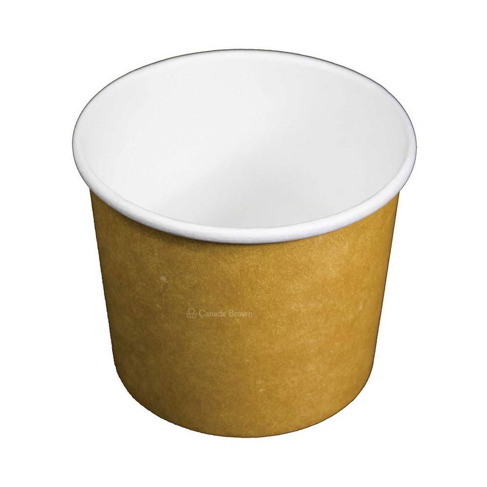 16oz Plain Kraft Recyclable Paper Soup Bowl (500/CS)