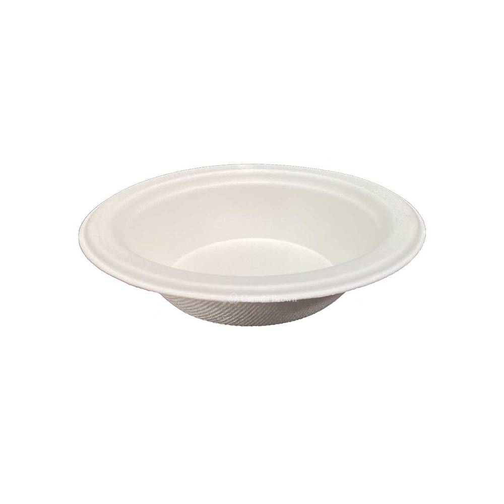 12oz Sugarcane Fibre Wide Mouth Bowl (White) (100% Compostable & Recyclable) (1000/Case)