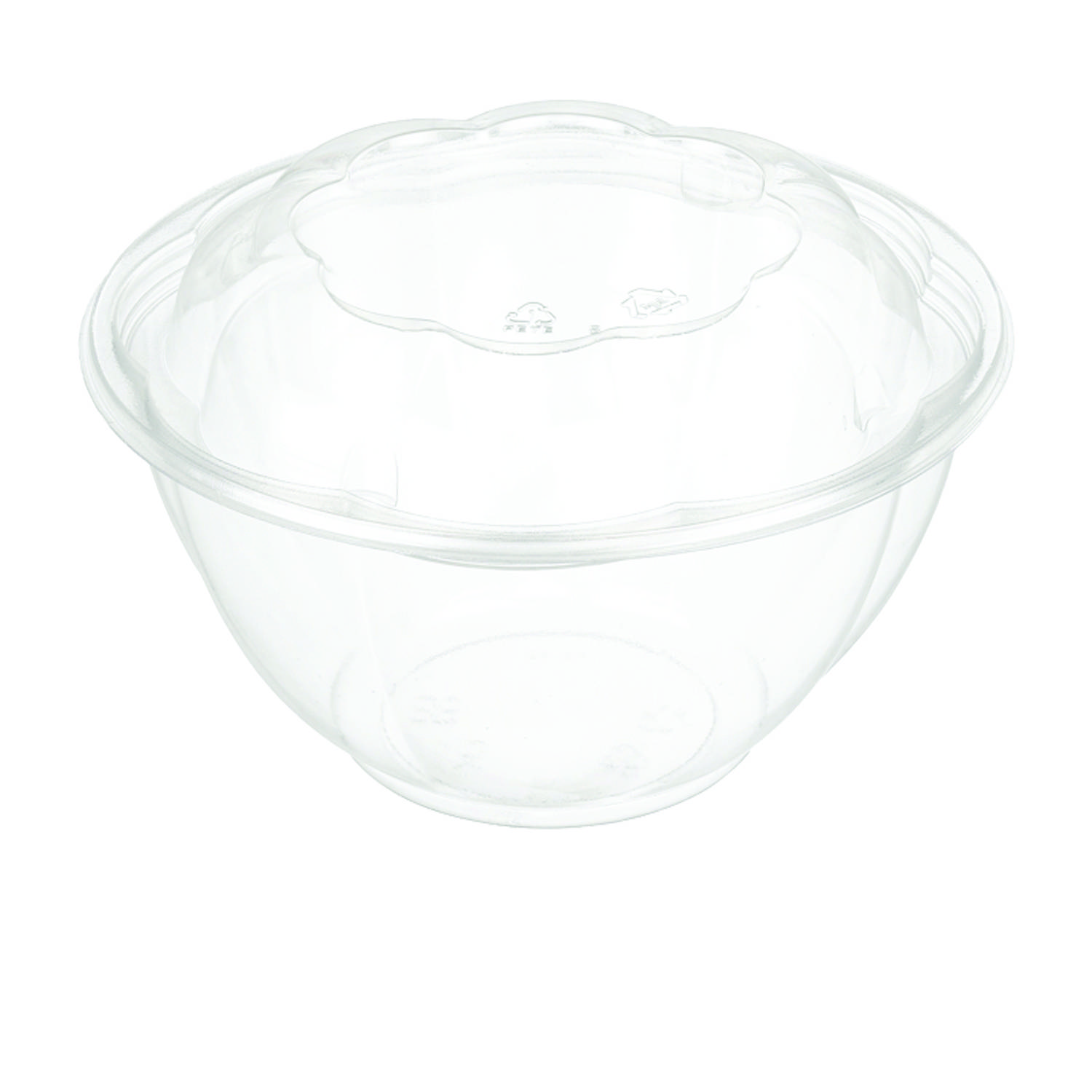 32oz PET Rose Salad Bowl ( 7" ) Combo - Pack (150/CS)