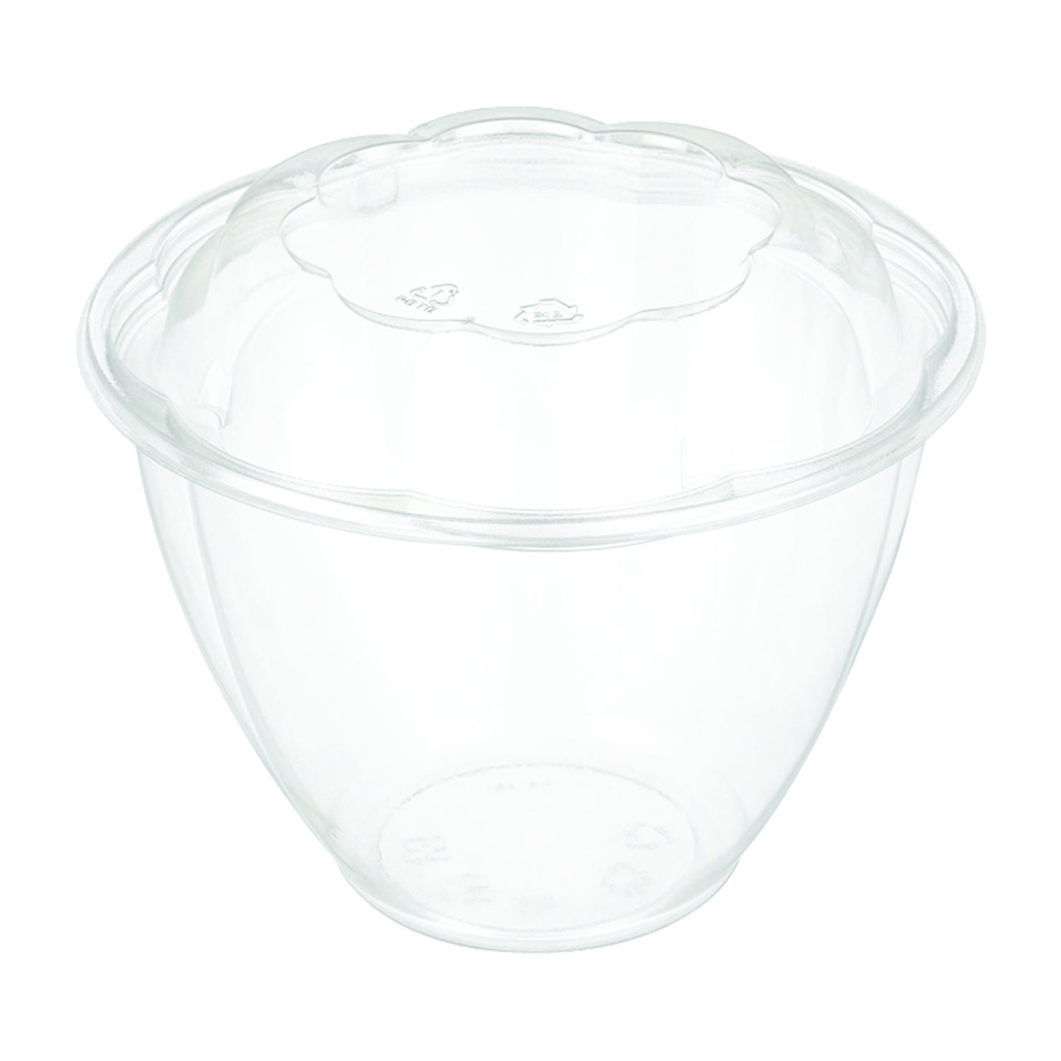 48oz PET Rose Salad Bowl ( 7" ) Combo - Pack (150/CS)