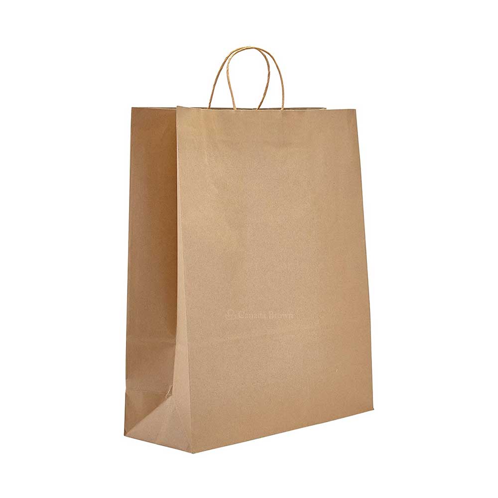 Heavy Duty 16" x 6" x 19" Kraft Twisted Handle  Paper Bags 200/Case