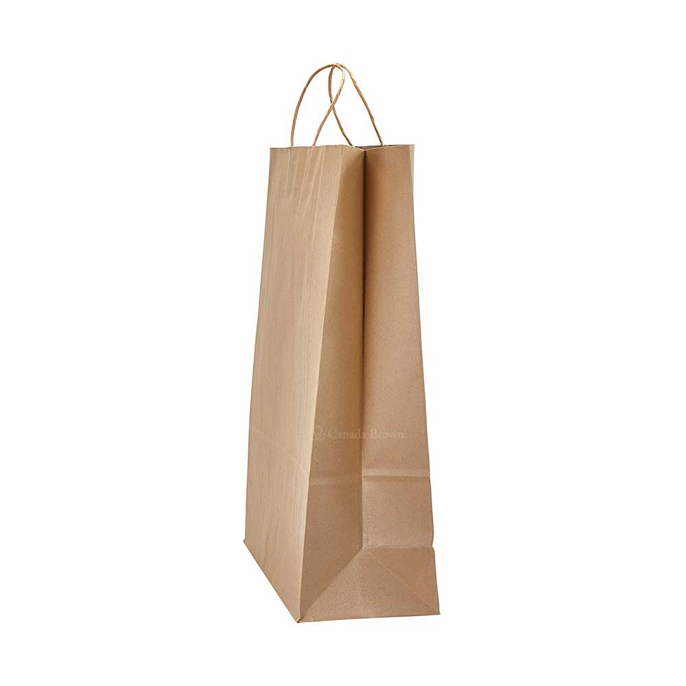 Heavy Duty 16" x 6" x 19" Kraft Twisted Handle  Paper Bags 200/Case