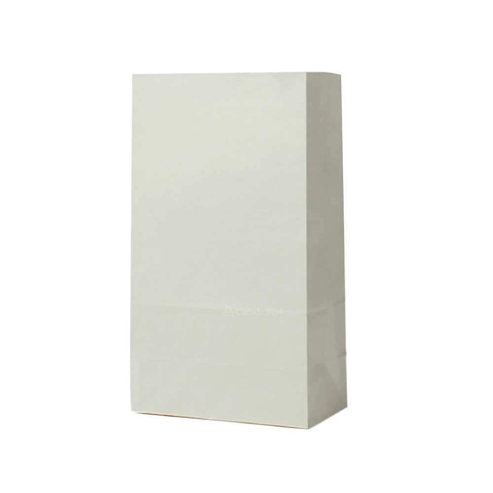 20LB Grocery 8.125" x 5.938" x 14.375" White SOS Paper Bags 500/Case