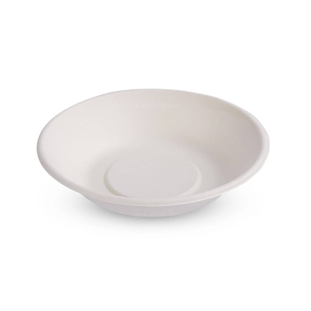 7" Bagasse Round Natural Kraft Bowls (1000/CS)