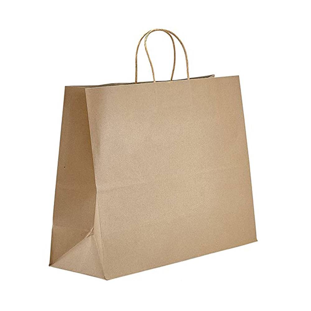 18" X 7" x 19" Kraft Twisted Handle Paper Bags 250/Case