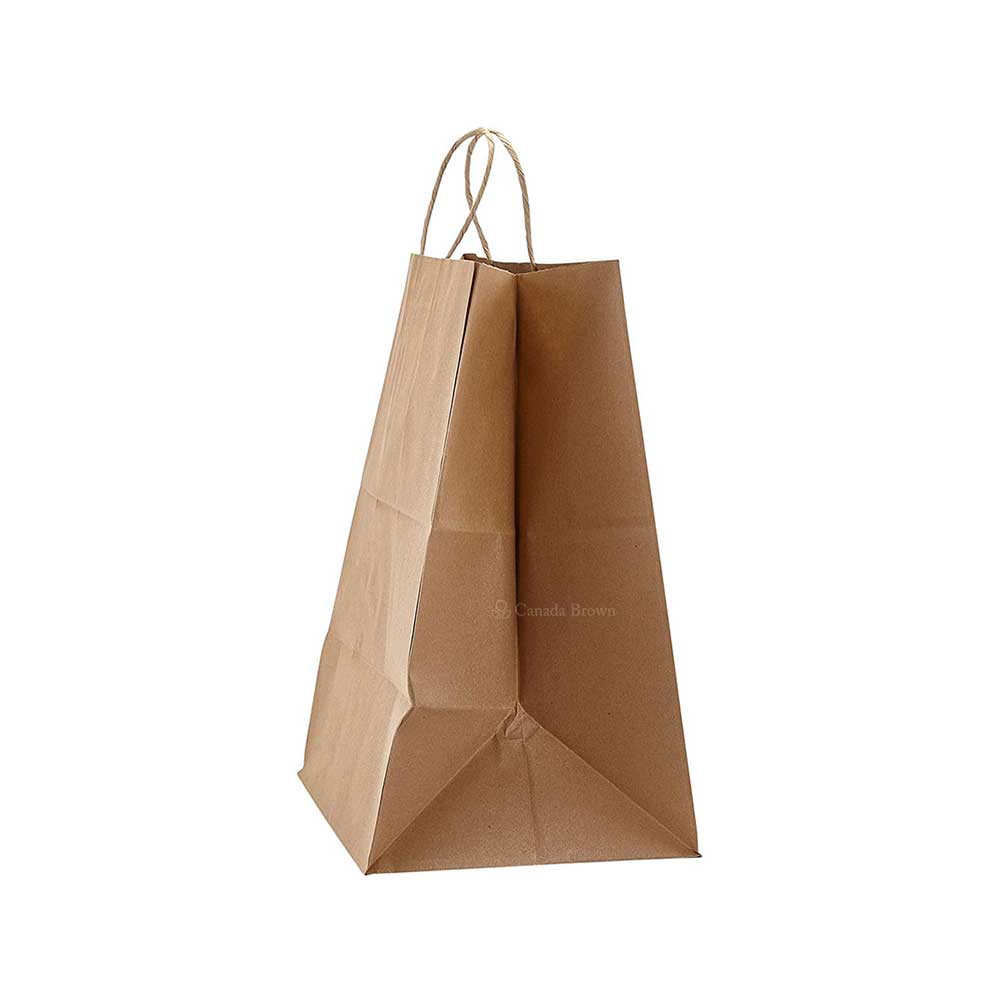 Heavy Duty 12" x 7" x 17" Kraft Twisted Handle Paper Bags 200/Case