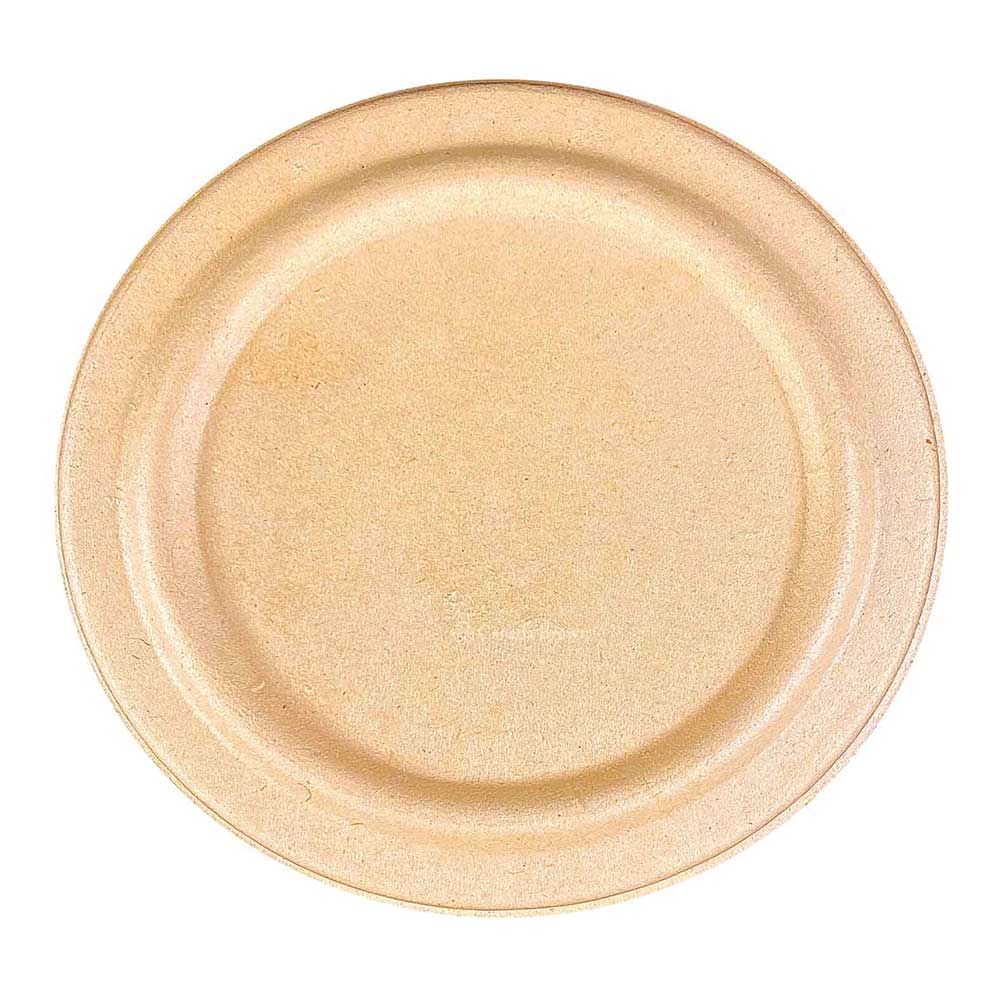 Sugarcane Fibre Natural Kraft Lid for 24,32,48oz Bowl (Natural) (100% Compostable & Recyclable) 208mm  (400/Case)