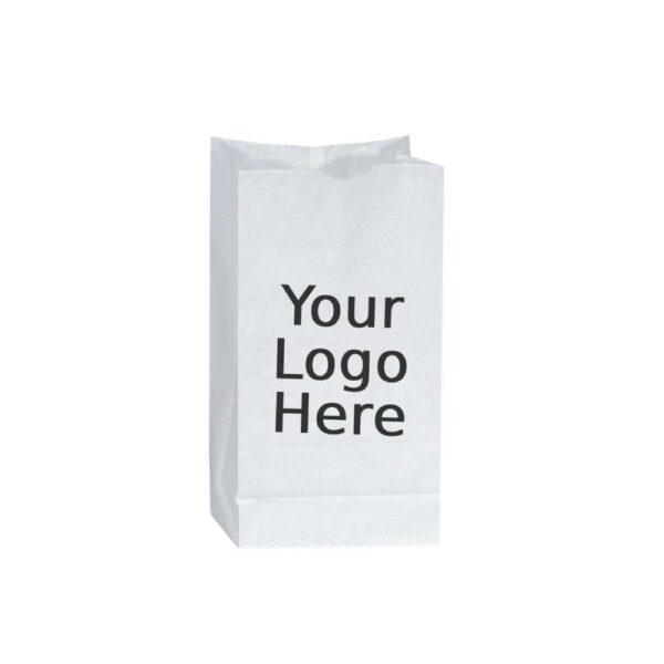 12LB  Custom Printed White SOS Paper Bags (500/CS)