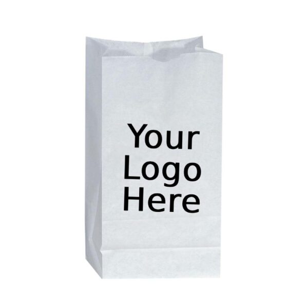 14LB Custom Printed White SOS Paper Bags (500/CS)