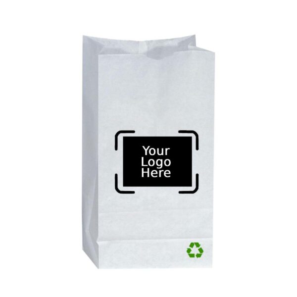 14LB Custom Printed White SOS Paper Bags (500/CS)