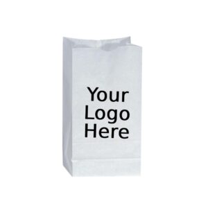 20LB  Custom Printed White SOS Paper Bags (500/CS)