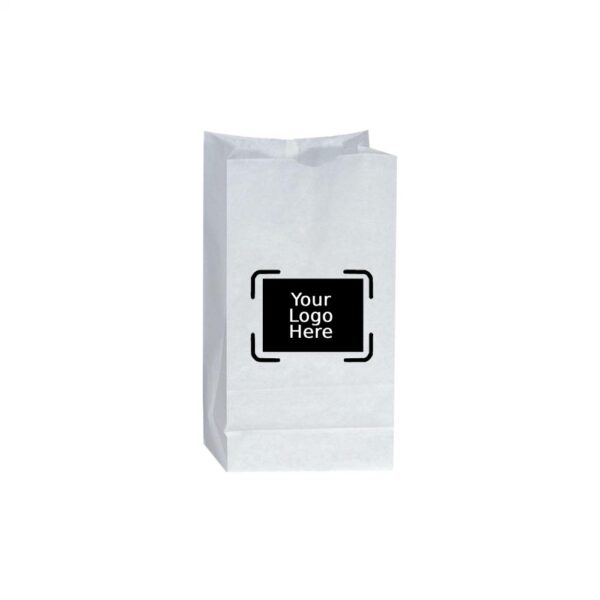 8LB Custom Printed White SOS Paper Bags (500/CS)