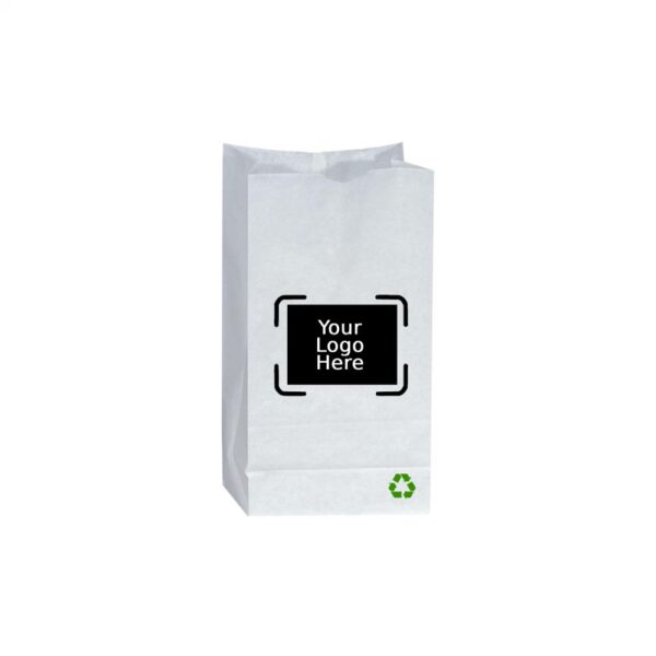 8LB Custom Printed White SOS Paper Bags (500/CS)