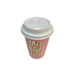 8oz Dome Lid White Bagasse Hot Cup Lids (1000/CS)