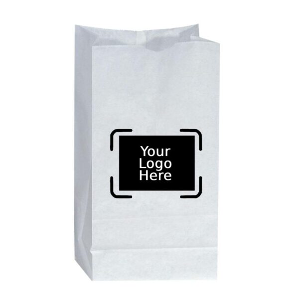 12" x 7" x 17" Custom Printed White SOS Paper Bags (500/CS)