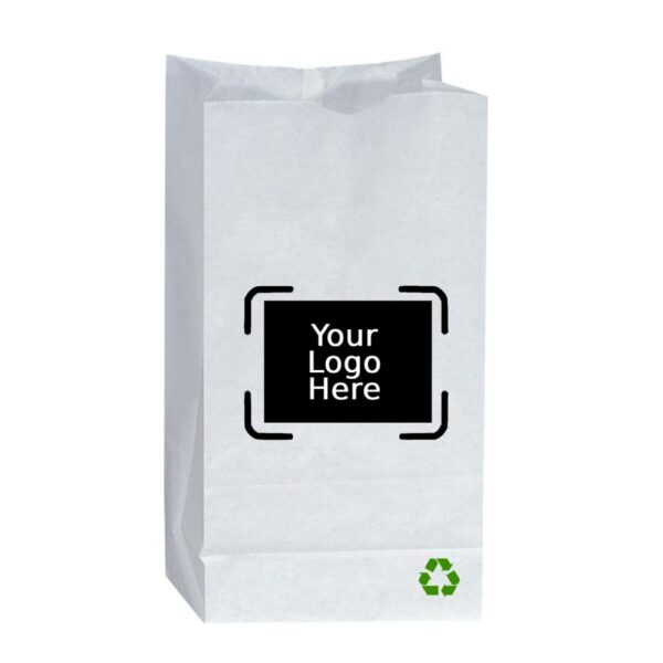 12" x 7" x 17" Custom Printed White SOS Paper Bags (500/CS)