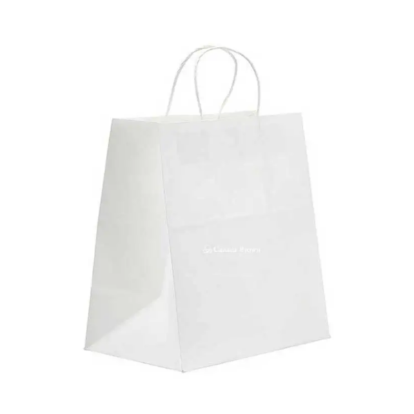 14" x 10" x 15.75" White Twisted Handle Paper Bags (150/CS)