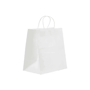 6″ x 3.5″ x 9″ White Twisted Handle Paper Bags (250/CS)