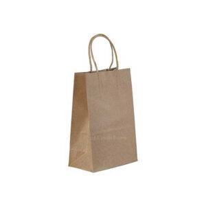 7" X 3.5" X 8" Kraft Twisted Handle Paper Bags (250/CS)