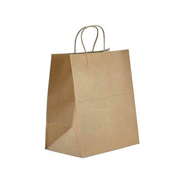 10" X 5" X 13" Custom Printed Kraft Twisted Handle Paper Bags (250/CS)