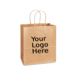 10" X 5" X 13" Custom Printed Kraft Twisted Handle Paper Bags (250/CS)