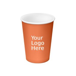 12oz PLA Compostable Custom Printed Single Wall Paper Cups (1000/CS)