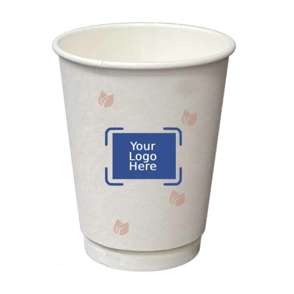 16oz PLA Compostable Custom Printed Double Wall Paper Cups (400/CS)