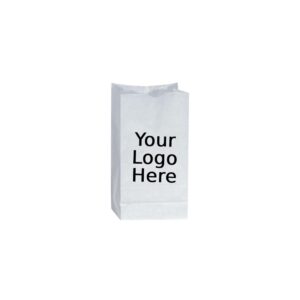 1LB Custom Printed White SOS Paper Bags (500/BNDL)