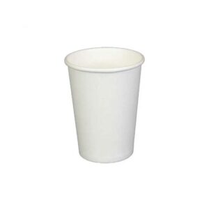 8oz Plain White Paper Single Wall Hot Cup (1000/CS)