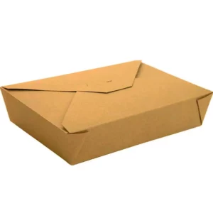 #2 Custom Printed Kraft Paper Takeout Box 8.5" x 6.25" x 1.87" (200/Case)