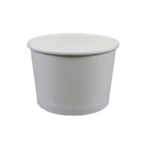 8oz Custom Printed Plain White Paper Food Container (1000/CS)