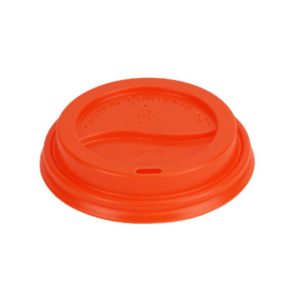 Lid Cup Dome 10-24oz Orange Cup (1000/CS)